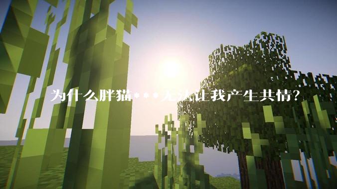 为什么胖猫***无法让我产生共情？